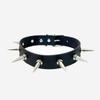 Transfronteiriço europeu e americano punk estilo boate PU longo pico rebite colar clavícula cadeia personalidade Street colar saída de fábrica