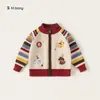 Colección de Suéteres para NiñosSuéter de Punto Suave y Acogedor para Niño Pequeño, Tejido de Punto Rayado para Bebé, Suéter para Niño con Manga Raglán