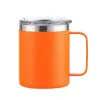 Taza de Acero Inoxidable 304 de 12 oz con Asa para Hogar Oficina Termo Taza de Café Portátil para Exteriores