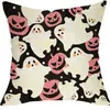 Nova Fronha de Almofada de Linho Fantasma Preto e Branco Festa de Halloween Sala de Estar Sofá Fronha Decorativa Capa de Almofada Transfronteiriça