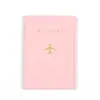 Portapasaporte de Color Sólido Simple Estuche de Cuero Etiqueta de Equipaje de Cuero Bolso para Pasaporte Portadocumentos de Viaje al por Mayor Etiqueta Colgante