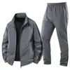 Conjunto de Algodão Puro de Tamanho Grande 2026, Conjunto Cardigan para Esportes ao Ar Livre e Lazer de Primavera e Outono, Conjunto de Três Peças de Moletom Confortável e Respirável