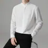 Camisa para Hombre Otoño Nueva Estilo Maduro Ligero Ropa de Hombre Estilo Coreano Ajustada No necesita planchado Negocios Seda Helada Nuevo Estilo Chino Camisa de Manga Larga Moderna