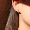 Pendientes Europeos y Americanos Transfronterizos de Plata de Ley S925 en Forma de U Diseño Retro Clásico Versátil Aro Liso Pendientes Nuevos 2025