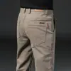 Pantalones casuales de alta gama para hombre de Hong Kong, pantalones de negocios rectos holgados de verano finos, pantalones largos de seda helada de estilo coreano de moda