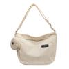 Bolso dumpling de pana estilo coreano de moda de este año 2024 nuevo bolso de mensajero de nailon bolso de mujer color sólido