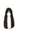 Peruca Completa Koni para Mulheres 2026 Novo Modelo Uso Diário, Cabelo Sintético Realista Natural Fofo Longo Reto Preto Semelhante a Pena
