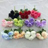 Flores Artificiais de Peônia Estilo Europeu com 7 Cabeças para Decoração de Casamento, Flores Artificiais para Exibição na Sala de Estar, Arranjos Florais, Decoração de Arco de Casamento