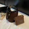 Bolso Cubo Mate Vintage para Mujer 2026 Nuevo de Moda Tendencia Bolso de Mano para el Trabajo Bolso Madre e Hijo de Gamuza Bolso Cruzado