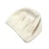 Nuevo gorro de lana merino tejido para otoño e invierno, color liso, sombrero de pintor versátil, diseño de una sola pieza, sombrero para mujer