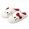 Lindas Pantuflas de Algodón de Gato Kt para Mujer Otoño e Invierno Hogar Interior Suela Suave Silenciosas Antideslizantes Mopa de Piso Japonesa para Mujer Venta al por Mayor
