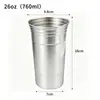 Copo de Alumínio 9oz Copo de Café Copo para Bebida Fria Copo de Alumínio de Grau Alimentício com Borda Enrolada e Padrão de Logotipo Personalizado Copo de Alumínio de Grau Alimentício
