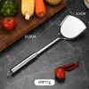 Espátula de Tubo Redondo de Aço Inoxidável Concha de Cozinha Espátula de Fritar Colher de Arroz Colher de Sopa Espátula de Pó Garfo para Carne Conjunto de Sete Peças Utensílio de Cozinha Presente