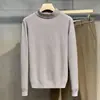 Nuevo Suéter de Punto Cálido para Hombre Otoño/Invierno 2026, Cuello Medio Alto, Color Sólido Básico Versátil