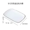 Bandeja de Cerâmica com Borda Dourada para Toalhas, Saboneteira, Suporte de Toalha Retangular Oval Branco Puro, Bandeja para Toalhas Molhadas Doméstica, Bandeja de Toalha