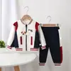 Jaqueta de Zíper Estilosa Nova para Meninos e Crianças Conjunto de Beisebol 2025 Roupas Infantis Dupla Camada Esportivas para Meninas Bebê