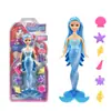 Balanço de princesa sereia que muda de cor sensível à temperatura transfronteiriço boneca articulável DIY conjunta brinquedo educativo de água para crianças