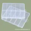 Caixa de Embalagem Plástica Transparente Retangular com 10 Compartimentos e Ganchos, Caixa Plana para Acessórios de Ferragens, Caixa de Componentes, Caixa Organizadora de Clips de Papel