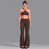 Conjunto de Fitness a Rayas de Bloques de Color Transfronterizo Chaleco Deportivo para Correr al Aire Libre Conjunto de Top Casual para Yoga Pilates