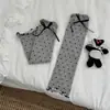 Ioulor Nuevos Cubrecalcetines Retro de Lunares Estilo Japonés Y2K Calcetines Holgados con Lazo Calcetines de Doble Aguja para Mujer Calentadores de Piernas Adelgazantes