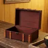 Caja de almacenamiento de madera vintage estilo europeo personalizada con cerradura, caja de almacenamiento de escritorio para documentos, caja de utilería para filmación de cine y televisión, caja decorativa