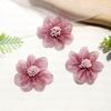 Organza Coreana Cosida a Mano Flores Pequeñas Tela Flor Gasa Flor Accesorios de Joyería Tocado Accesorios de Flores Decorativas Flor de Gasa de Nieve