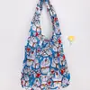 Lindo Bolso de Compras Plegable con Estampado de Perro de Dibujos Animados para PC, Gran Capacidad, Bolsa Ambiental para Supermercado, Práctico Bolso de Almacenamiento de Equipaje