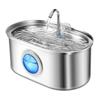 Dispensador de Agua para Mascotas de Acero Inoxidable Alimentador Inteligente de Agua Led para Gatos y Perros Purificación de Agua de Doble Capa Plato para Beber Tazón de Agua