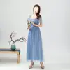 Vestidos de dama de honor con un encanto etéreo para un grupo de hermanas, ajustados, sencillos y elegantes, adecuados para actuaciones de coro y graduación, directo de fábrica