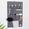 Bolsa Colgante de Almacenamiento para Mesita de Noche de Tela de Algodón y Lino, Bolsa Organizadora de Artículos Varios y Snacks para Pared de Dormitorio, Bolsa de Almacenamiento para Pared