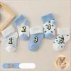 Colección de otoño e invierno: Calcetines para bebé recién nacido, diseño lindo y cómodo de oso de dibujos animados, calcetines cálidos y acogedores hasta la pantorrilla para niños