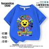Caja de Ritmos Sprunki Música Camiseta de Manga Corta para Niños Nueva Moda Verano Algodón Puro Top para Niños y Niñas Grandes