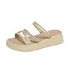 688-500.00g Sandalias de Mujer 2025 Nuevo Verano Estilo Hada Diapositivas Planas Sandalias Romanas de Playa