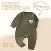 Ropa de bebé de terciopelo mousse, estilo primavera y otoño, mameluco unisex para bebé, capa base, ropa de otoño e invierno, atuendo para gatear, ropa de exterior, mameluco