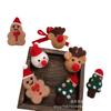 Lindo muñeco de nieve de lana de fieltro navideño transfronterizo, hombre de jengibre, lunares, decoración para árbol de Navidad, cabeza de alce, lindos accesorios pequeños