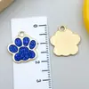 Collar con Colgante de Huella de Pata de Perro de Colores Brillantes DIY, Llavero, Encanto, Accesorios de Joyería de Aleación de Esmalte con Forma de Pata de Oso, Pata de Gato
