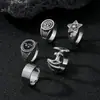 Anéis Masculinos de Metal de Venda Quente Transfronteiriços de Nicho, Conjunto de Anéis Personalizados de Alta Qualidade Hip-Hop, Acessórios de Mão Estilo Punk