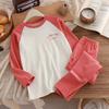 Roupas de Outono de Veludo Raglan Infantil Outono e Inverno Novo Conjunto de Íntimos Térmicos para Meninos Roupas de Casa para Bebês Meninas Roupas Infantis