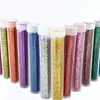 Glitter multicolor em frasco ponto cruz pó dourado pó brilhante pó cintilante glitter para unhas feito à mão pó de glitter pintura infantil