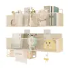 Estante de Almacenamiento Montado en la Pared, Caja de Almacenamiento Montada en la Pared, Esenciales para Dormitorio, Estante con Cesta Colgante para Mesita de Noche sin Taladro para Litera Superior