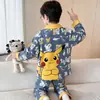 Pijama para niño primavera y otoño 2026 modelo nuevo, algodón puro, conjunto fino de manga larga para niños, niños y adolescentes, nueva colección de otoño