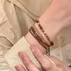 Pulsera de Cuentas Bohemiana de Múltiples Capas para Mujer, Pulsera Étnica Estilo Chino Nuevo Retro, Exquisita Pulsera de Múltiples Círculos