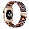 Adecuado para correa de resina de tres cuentas Apple iwatch7/SE/654321 correa de tres cuentas de acero inoxidable con hebilla plegable