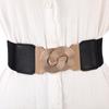 Venta al por mayor de fábrica vestido de dama elástico elástico cinturón ancho nueva moda versátil chamarra negra cinturón de cintura