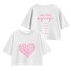 2025 Rosa Concierto Bornpink Park Caiying Lisa Mismo Estilo Corazón Verano Manga Corta Mujer Camiseta Corta