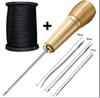Rollos Grandes de 300m de Hilo de Coser de Nylon, Hilo para Reparación de Zapatos de Cuero, Alta Resistencia y Resistente al Desgaste, Incluye Juego de Herramientas con Punzón