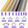 Tira de Borde en Forma de U de Aleación de Aluminio, Tira de Borde Ranurada en Forma de U, Tira Decorativa Metálica para Esquina Interior en Forma de U, Tira Decorativa para Techo