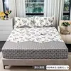 Juego de cama de verano fresco estilo pastoral floral con sábana bajera, colcha individual, funda de almohada, protector de colchón, funda protectora, ropa de cama