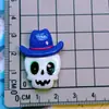 Brillante Murciélago de Halloween Calavera Calabaza Globo Ocular Fantasma Pasador Cuerda para el Cabello Funda para Teléfono Móvil Accesorios de Resina DIY