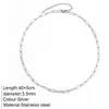 Europa y Estados Unidos nuevo collar de acero de titanio muy delgado que no se decolora para mujer cadena retorcida de 18K cadena de labios cadena de clavícula en forma de O joyería al por mayor